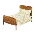 thumbnail image 1 of Cama de casa de muñecas a escala 1/12, muebles en miniatura, regalo para niños, accesorio de decoración, adorno Flores blancas, 1 of 9