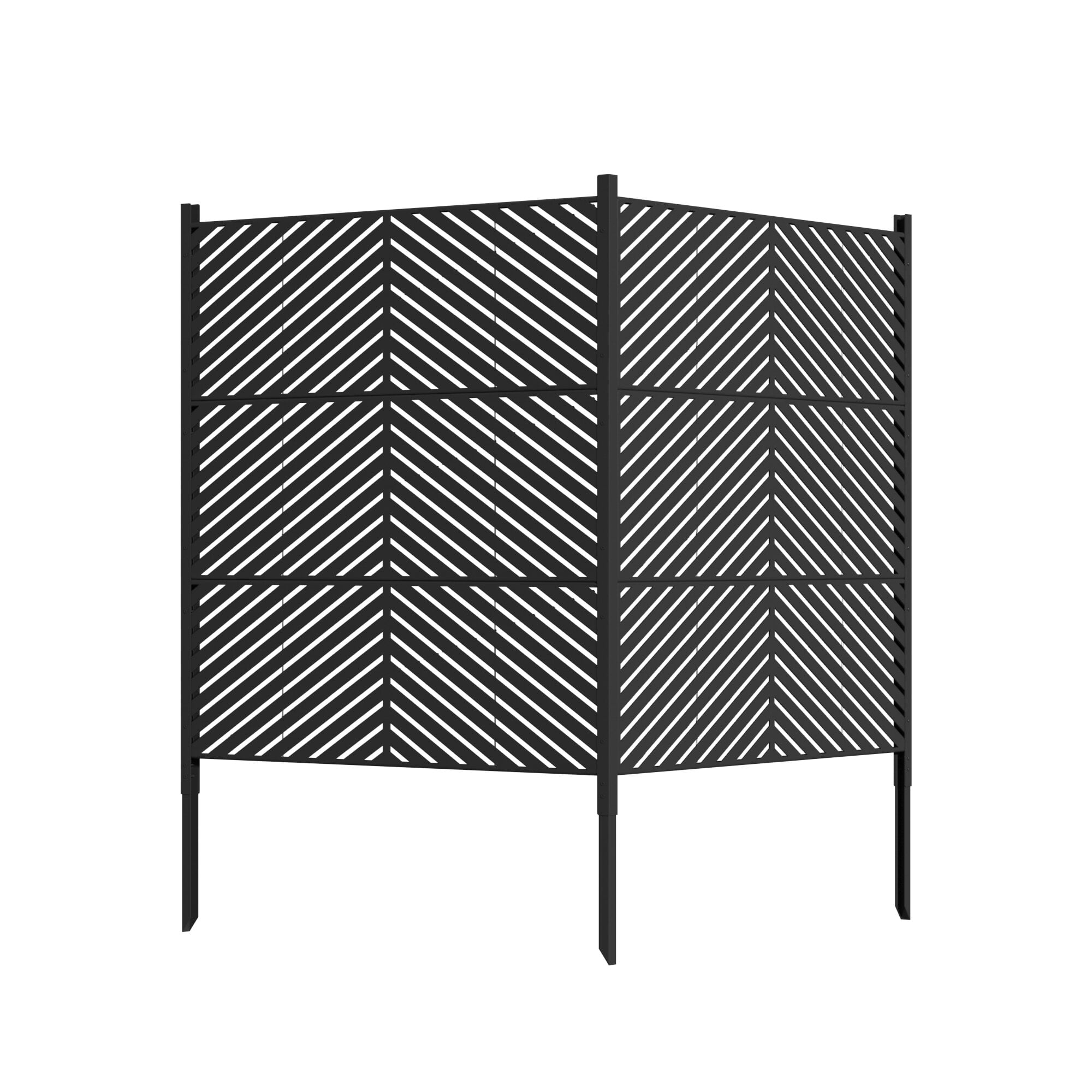 Privacy Fence 47 x 47 inch Outdoor Privacy Screen Fence Panels – All-Weather No-Dig Fence Kit for Air Conditioner, Trash Can, Pool Equipment Enclosure – Easy Installation & Multi-Purpose Security,Fe