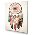 thumbnail image 2 of Designart "First Nations Dreamcatcher in Pink and Blue" Spiritual Canvas Wall Art - Global Blue Dream Catcher Hallway Wall Art Decor, 2 of 6