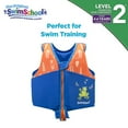 thumbnail image 2 of SwimSchool Small/Medium UPF Flex Foam Flotation Swim Trainer Vest, Blue/Orange, 2 of 5