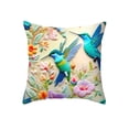 thumbnail image 5 of Retro Floral Bird Print Pillow Cover Velvet Cushion Case for Sofa Living Room Decor Simulated Embroidery Home Accent(A), 5 of 6