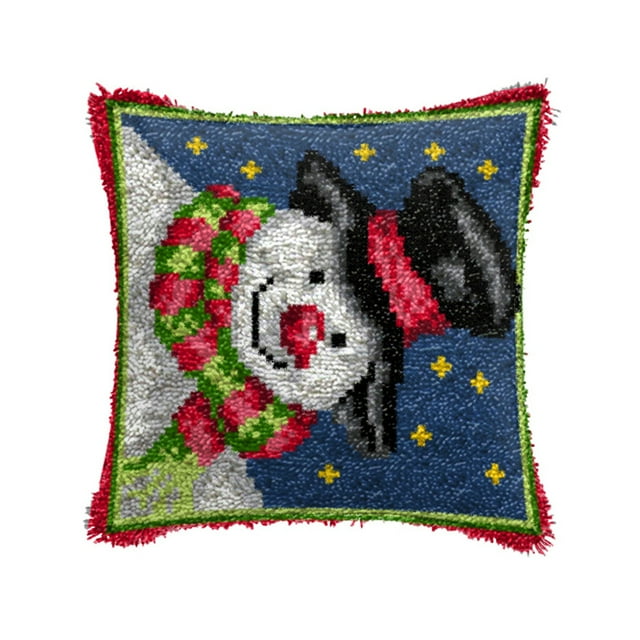 Yuarrent Los kits del gancho del pestillo del bordado de la serie de Navidad crean hermosos diseños navideños con facilidad hechos a mano Kits de decoración para fiestas BZ633