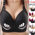 thumbnail image 3 of Women's Seamless Push Up Bras Full Coverage Soft Comfort Everyday Bras Wirefree Casual Daily Bralettes Plus Size 2 Pack, 3 of 4