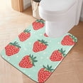 thumbnail image 2 of Yayeee Bath Rug for Bathroom Floor Non Slip Rectangle Fluffy Soft Absorbent Mat, 16"x24", Red Strawberry, 2 of 7