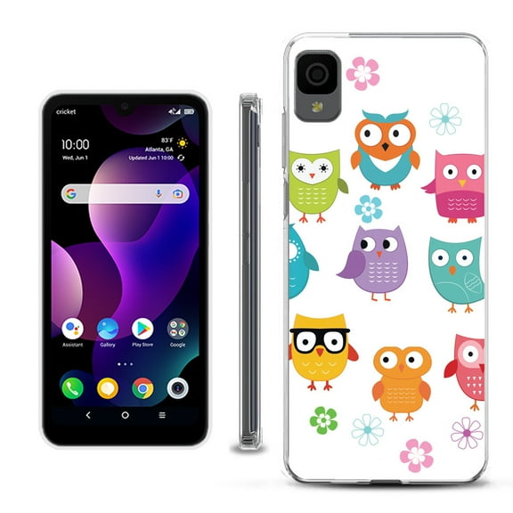 Slim-Fit Gel TPU Phone Case for TCL 30Z / 30 Z / 30 LE, by OneToughShield ® - Happy Owl