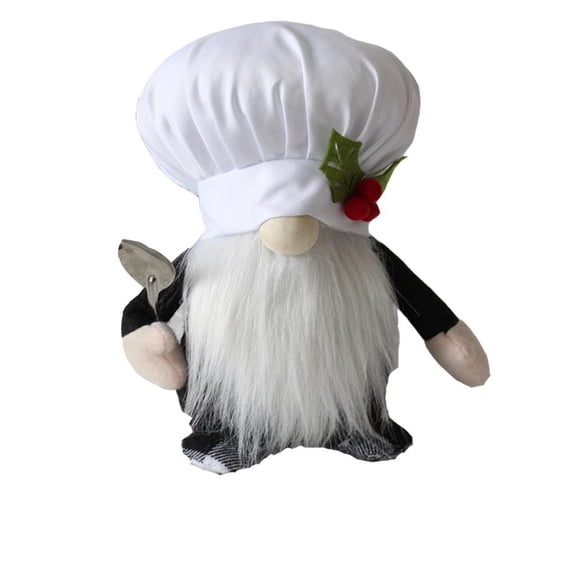 FELTREE Christmas Decorations Dwarf Chef Doll Festival Plush Doll Chef Festival Faceless Doll Decoration Ornament