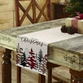 thumbnail image 3 of Table Runner Dresser Scarves 72 Inch Long, Merry Christmas Tree Sketch on Linen Linen Dining Table Runners Checker Leopard Stripe Tabletop Scarf for Wedding Holiday Party Kitchen, 3 of 7