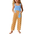 thumbnail image 2 of Toddler Kids Girls Boys Ice Cream Rompers Fashion Casual Loose Fit Long Sleeve Romper With Pockets And Ice Print Jumpsuit Cute Outfits 5-6 Years, 2 of 5