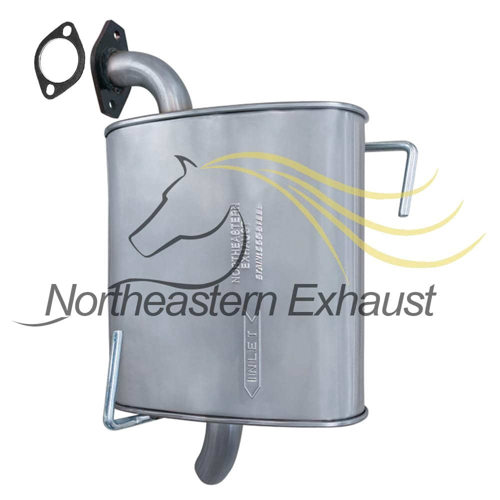 Northeastern Exhaust Y-Pipe & Pair of Mufflers Exhaust System Kit Fits 2010-2015 Subaru Outback Wagon 3.6L - Direct Fit | Stainless Steel | Includes Hardware