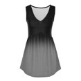 thumbnail image 2 of Playeras,Blusas y Tops,Ropa para Mujer Mujeres Racerback Camisetas sin mangas Camisetas sin mangas con volantes plisados para mujer (Black, M), 2 of 4