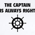 thumbnail image 2 of CafePress - The Captain Is Always Right Infant Bodysuit - Baby Light Bodysuit, Size Newborn - 24 Months, 2 of 4