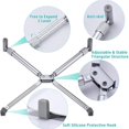 thumbnail image 4 of Soporte Para Computadora Portátil Soporte De Escritorio Ergonómico Plegable De Aluminio Ajustable Para Computadora Portátil Riser Cooling X Bracket Minnieouse EL012170-00, 4 of 6