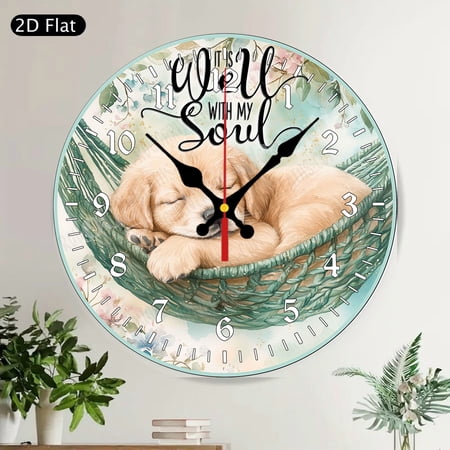 Pop Art Hello Round Wall Clock Modern Comic Style Decor Silent Non Ticking