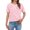 Pink, variant on Office Wear for Women 2026 Kelon Blouses for Women Short Sleeve Shirts Cowl Neck Boho Tops Summer Outfits 2026 Fashion Clothing Blouses, XL