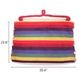 thumbnail image 6 of Hanging Chair Swing, Hanging Rope Chair with 2 Seat Cushions, Bohemian Indoor Swing Chair, Comfort Hanging Chairs for Bedrooms, Home, Patio, Yard, Deck, Max Capacity 250 Lbs Rainbow, JA1427, 6 of 9