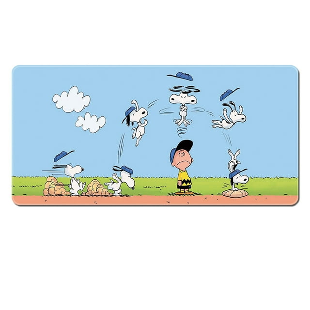 Alfombrilla de ratón para videojuegos Anime Snoopy, tamaño grande, 80 x 30 cm, goma