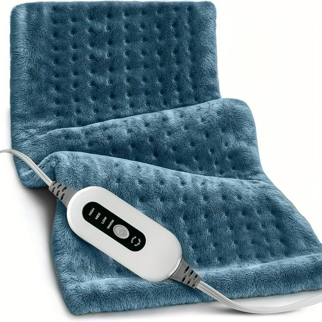 PEACNNG King Size Heating Pad For Back Pain & Cramps – 4 Heat Levels Up To 150°F & 2-Hour Auto-Off 12x24 Inch Soft Flannel Machine Washable Moist/Dry Heat Heat Pad For Neck Shoul
