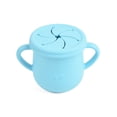 thumbnail image 1 of A prueba de derrames Reutilizable para bebés Soporte para bocadillos de mano Taza de silicona Comida para el hogar Almacenamiento de bocadillos Caja de jugo Entrenamiento Mini contenedor Azul Speravity BA000340-03, 1 of 7