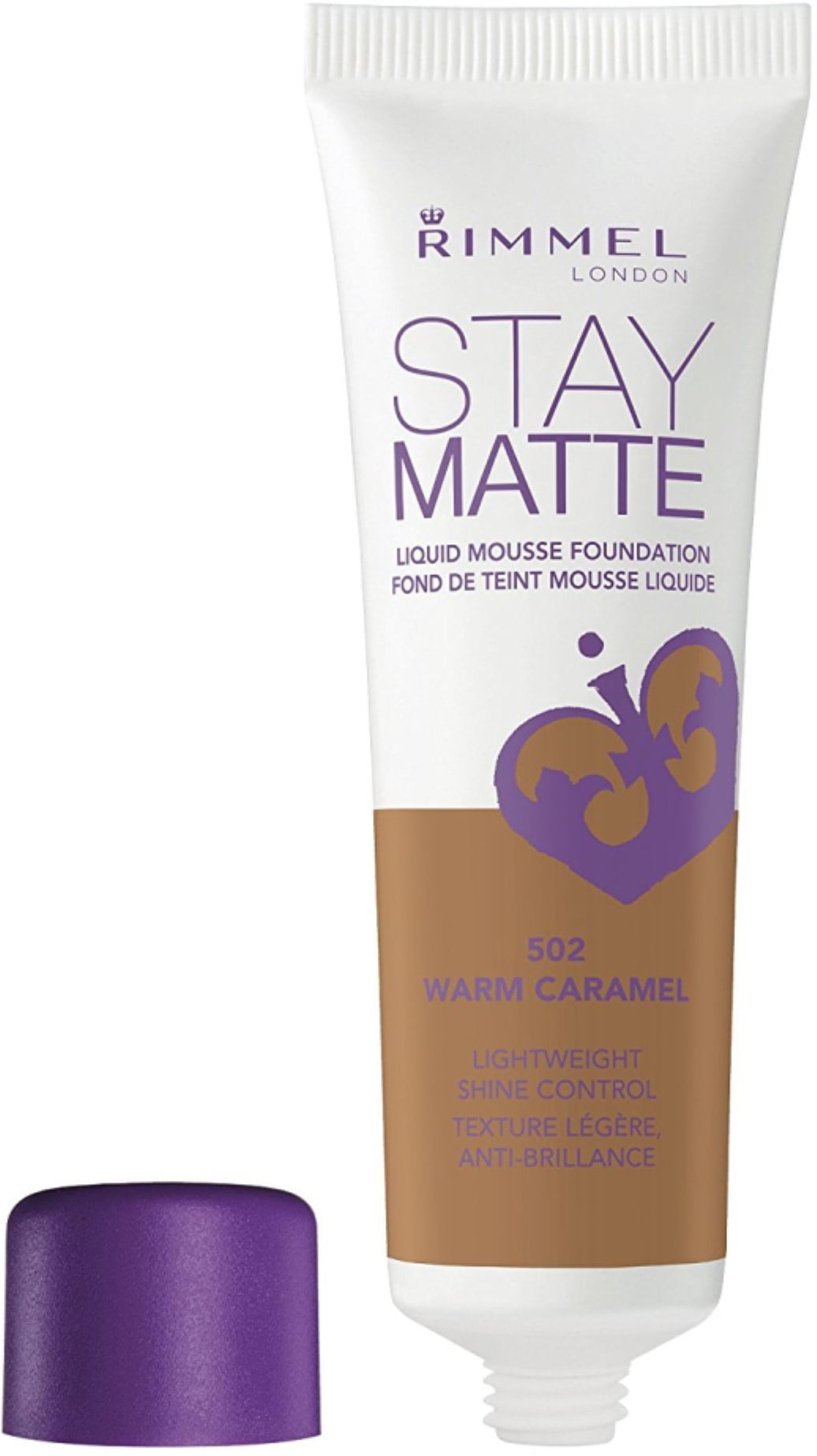 Rimmel London Matte Foundation, Warm Caramel 1 oz (Pack of 2)