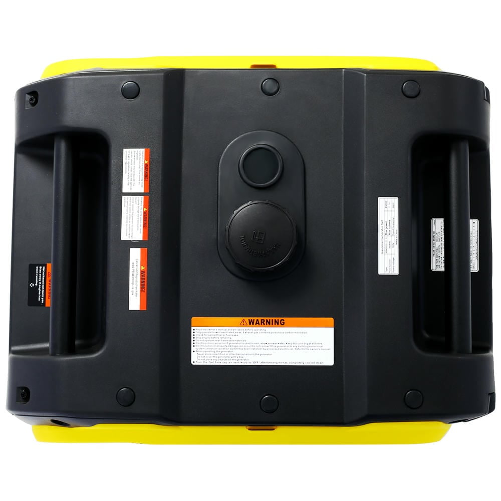 Topcobe 4500W Portable Electric Generator, Super Quiet Inverter Generator, Foldable Handle with Wheel, 212cc 4 Stroke, Utility, Yellow