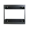 thumbnail image 2 of StarTech.com 8U 19 Pouces Wall Mount Network Rack, Adjustable Depth 12-20 Pouces 2 Post Open Frame Server Room Rack for AV/Data/ IT Communication/Computer Equipment/Switch with Cage Nuts & Screws 8U Adjustable Rack (RK812WALLOA) - Rack - Montable au Mur - Noir - 8U - 20 Pouces, 2 of 9