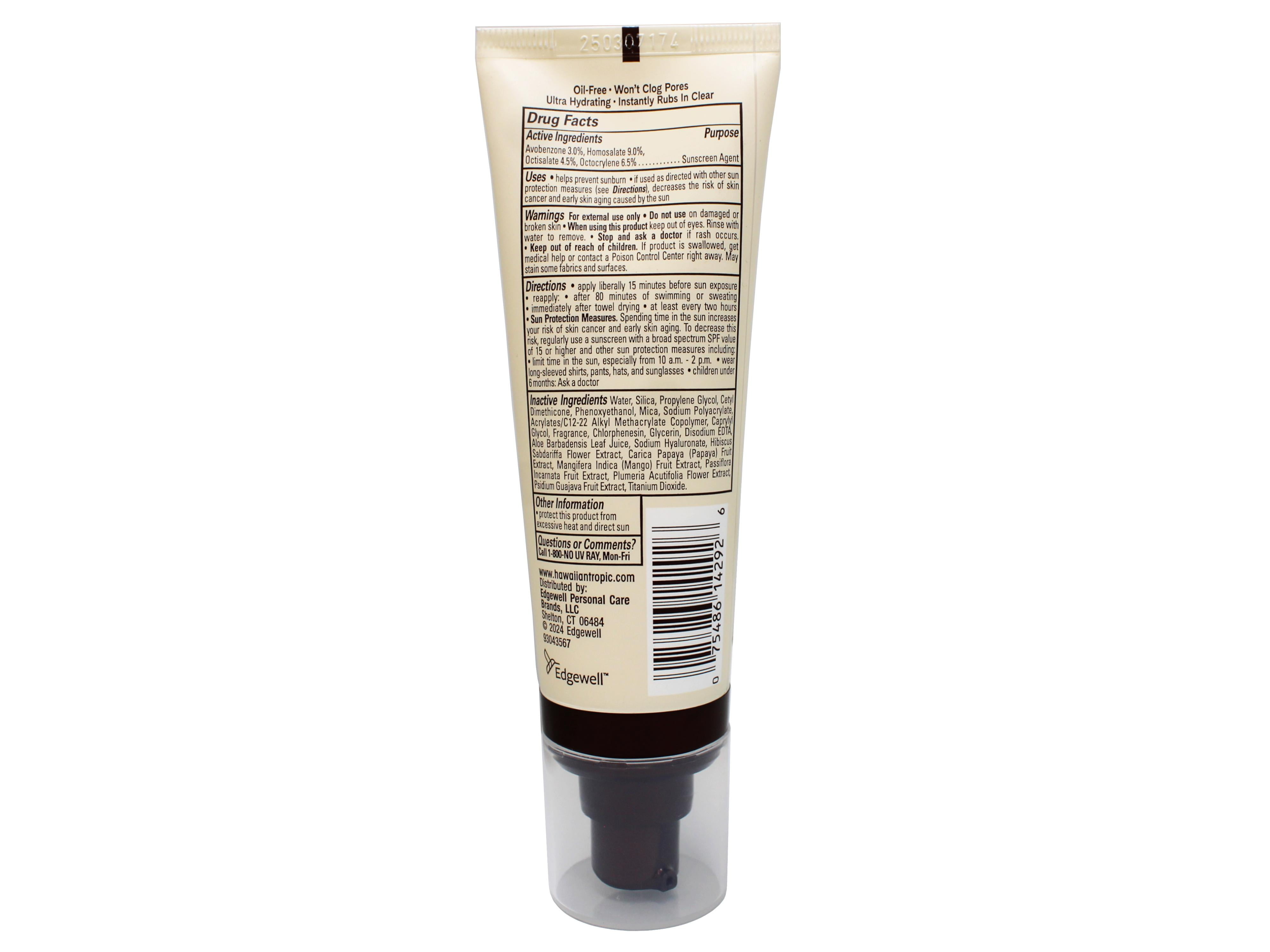 2 Pack - Hawaiian Tropic Sheer Touch Face Sunscreen Lotion SPF 60, 2.5 FL OZ