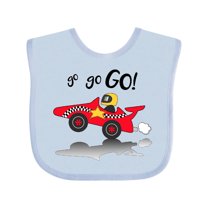 Inktastic Go Go Go Red Racing Car Boys or Girls Baby Bib