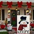 thumbnail image 6 of Welcome Christmas Garden Flag 12x18 Inch Double Sided Burlap Snowman Sign Winter Yard Outdoor Decoration DF123, 6 of 6
