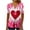 QRJ1-Valentine's Day-Pink, variant on VKOYWKM Valentine's Henley Shirts for Women Heart Graphic Tees Empire Waist Tunic Tops Short Sleeve Loose Fit Spring T-Shirt Button V Neck Holiday Party Shirts