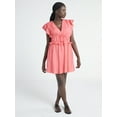 thumbnail image 3 of Scoop Women’s and Women’s Plus Crinkle Gauze Mini Dress, Sizes XS-4X, 3 of 4