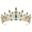 Golden Green, variant on DESIGNICE Crystal Wedding Tiara for Women,Royal Queen Crown Headband,Rhinestone Princess Hair Accessories for Prom Birthday