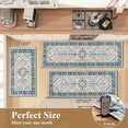 thumbnail image 2 of Findosom 3pcs Washable Kitchen Rug Set,Non-Slip Floral Boho Kitchen Mats Kitchen Runner Rug Floor Carpet for Hardwood Floor,Sink,Entryway,Bathroom,Home Decor,20"x32"+20"x48"+20"x59", 2 of 8
