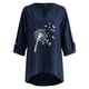thumbnail image 4 of Moda mujer cuello en V estampado manga larga suelta botón camiseta blusa Tops Pompotops  FGAJ14305, 4 of 5