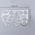 thumbnail image 3 of Math Geometry Drawing Template | Multifunctional Student Stationery Ruler | Transparent Plastic | 7.6 in x 4.5 in | Oval Building Mapping Layout Tools | Durable PVC | 1 Pack, 3 of 6