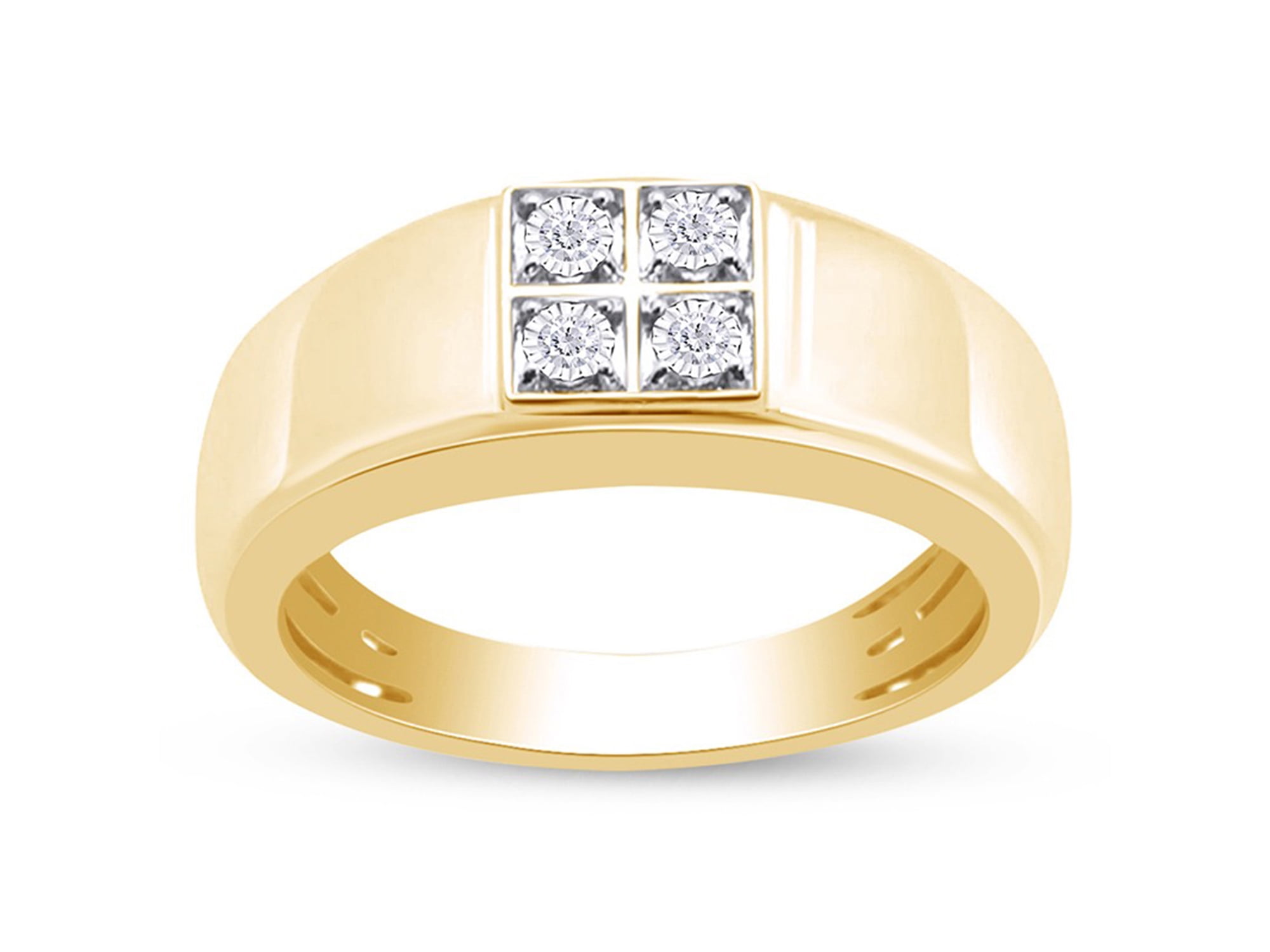 Size 6 10k Yellow Gold Diamond Anniversary Ring 1/6 cttw, I-J Color, I2-I3 Clarity 