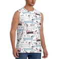 thumbnail image 2 of Fotbe Men's Dachshund Dog Puppy Print Men's Sleeveless Muscle Tank Tops Casual T-Shirts for Gym Workout Beach-Small, 2 of 8