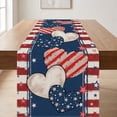 thumbnail image 6 of 4th of July Table Runner,Stars Stripes Pattern Patriotic Memorial Day Decor,250th Anniversary Fourth of July Kitchen Dining Table Decoration,72x13 Inch, 6 of 8