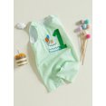 thumbnail image 5 of RUINIXCW Baby Boy Girl First Birthday Outfit 1 Years Old Birthday Clothes Summer Fall Romper Overalls Cake Embroidery Striped Sleeveless Jumpsuit Playsuit, 5 of 9