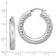 thumbnail image 2 of White Sterling Silver Earring Hoop Women'S Satin 30.5 mm 28.7, 2 of 2