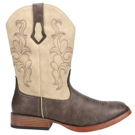 

Roper Mens Blaze Tan Shaft Square Toe Boots Mid Calf