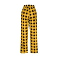 thumbnail image 4 of GrmtClth Mens Pj Pants Ultra Lightweight Plaid Pjs Bottoms Lounge Drawstring Pajama Pants Straight-Fit Night Pants Gold S, 4 of 4