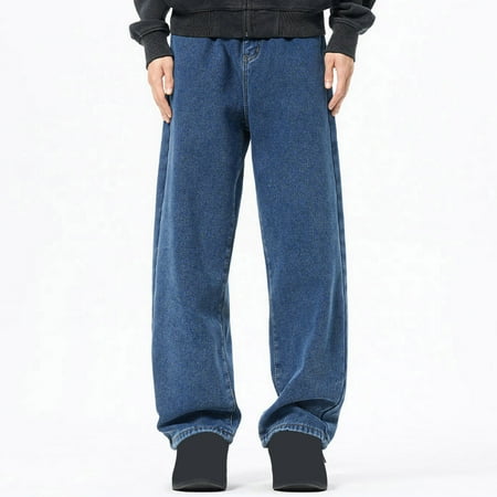 FNFYFH Men s Sherpa Fleece Lined Jeans Winter Thermal Pants Stretch Denim Business Casual Straight Leg Jean Pants