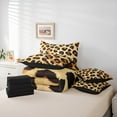 thumbnail image 6 of Manfei Cheetah Print 7-Piece Twin Bedding Sets,Brown Black Bedding Comforter Set,Leopard Pattern Sheet Sets For Teens,Super Cozy Room Decor Reversible, 6 of 8