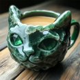thumbnail image 4 of LANFENG Cat Mug, Mineral Crystal Coffee Mugs, Cute Mineral Crystal Cat Coffee Mug, Resin Multi Colored Geode Crystals Mugs Tea Cup for Cats Lovers, Women, Mom, Men, Friends, 12oz (Pink), 4 of 7