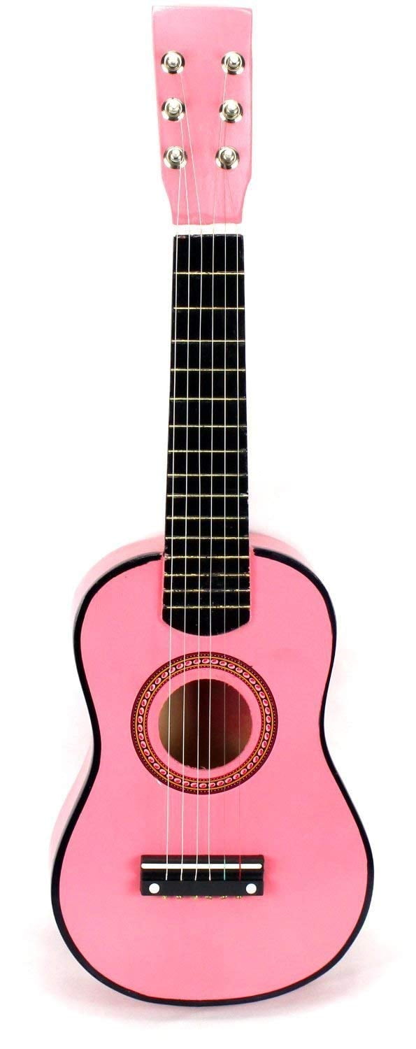 Pink Classic Rock 'N' Roll 6 Stringed Acoustic Guitar Toy Guitar
