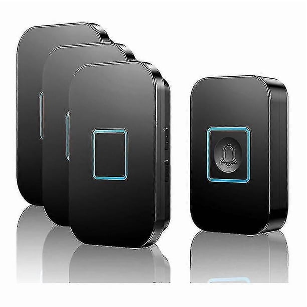 2024 New Wireless Doorbell Set - 400m Range Ip55 Waterproof Outdoor Front Doorbell With 3 Plug-in Receivers, 60 Melodies, And 5 Volume Levels