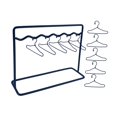 thumbnail image 2 of arctrm Doll Garment Rack Set Dollhouse Decor Metal Miniature Clothing Storage with Girl 10 Hangers, 2 of 9