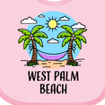 thumbnail image 4 of Inktastic Summer Vacation in West Palm Beach Boys or Girls Baby Bib, 4 of 4
