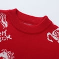thumbnail image 6 of KKBOTIVE Men's 2026 Sweater Casual Horse Graphic Fashion Crew Neck Long Sleeve Sweaters Jacket for Men's Year Themed Outerwear, Red Size: L, 6 of 6