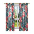 thumbnail image 7 of Yayeee Window Curtains Light Filtering 63"x52" Grommet Panel Pair Home Living Room Decor, Christmas Themed Leaves, 7 of 7